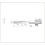 トラスコ中山 ナカニシ 電着ダイヤモンドヤスリ(シーナスシリーズ専用)全長44mm刃長15mm刃幅4mm　477-2121（ご注文単位1本）【直送品】