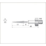 トラスコ中山 ナカニシ 電着ダイヤモンドヤスリ(全長40mm刃長17mm刃幅3mm)　477-2237（ご注文単位1本）【直送品】