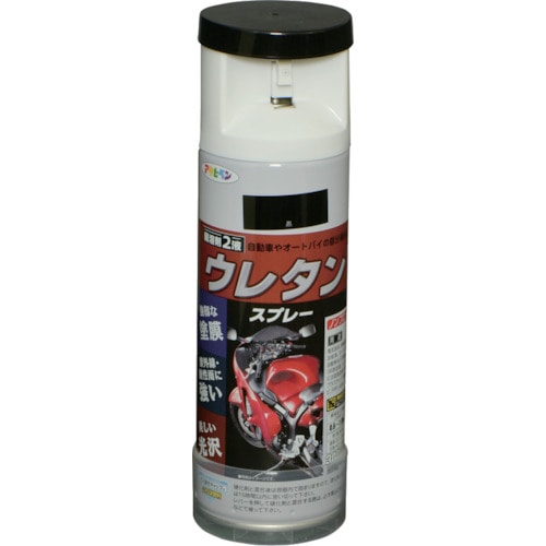 トラスコ中山 アサヒペン 弱溶剤型2液ウレタンスプレー 300ML 黒 824-9177  (ご注文単位1缶) 【直送品】