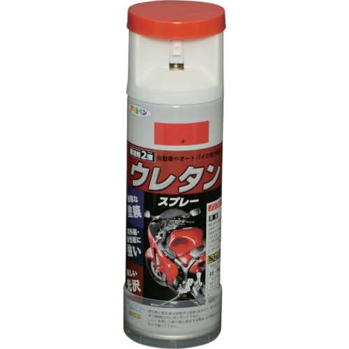 トラスコ中山 アサヒペン 弱溶剤型2液ウレタンスプレー 300ML 赤 824-9180  (ご注文単位1缶) 【直送品】