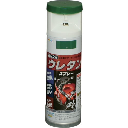 トラスコ中山 アサヒペン 弱溶剤型2液ウレタンスプレー 300ML 緑 824-9181  (ご注文単位1缶) 【直送品】