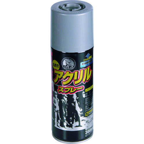 トラスコ中山 アサヒペン BIGPRO アクリルスプレー 300ml シルバー（ご注文単位1本）【直送品】