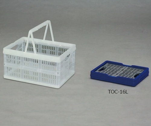 アイリスオーヤマ 取手付折りたたみコンテナ　青/灰　TOC-16L 1個（ご注文単位1個）【直送品】
