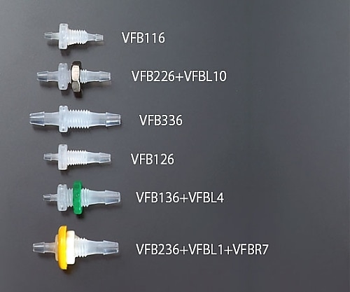 Nordson MEDICAL ミニフィッティング隔壁コネクター 1.5-1.5mm 1パック（10個入）　VFB116 1パック（ご注文単位1パック）【直送品】