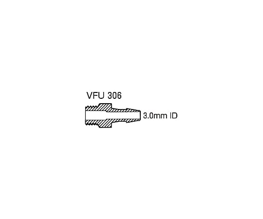 Nordson MEDICAL アダプターフィッティング 1/4UNF-3.0mm 1袋（10個入）　VFU306 1袋（ご注文単位1袋）【直送品】