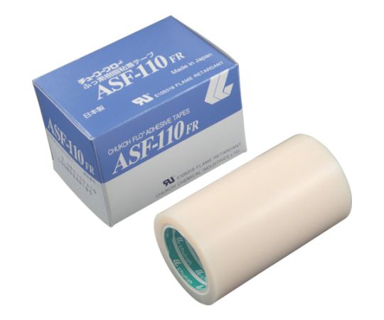 中興化成工業 フッ素樹脂フィルム粘着テープ ASFー110FR 0.23t×100w×10m　ASF110FR-23X100 1巻（ご注文単位1巻）【直送品】