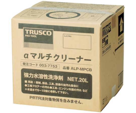 トラスコ中山 αマルチクリーナー　20L　（1個=1箱）　ALP-MPCB 1個（ご注文単位1個）【直送品】