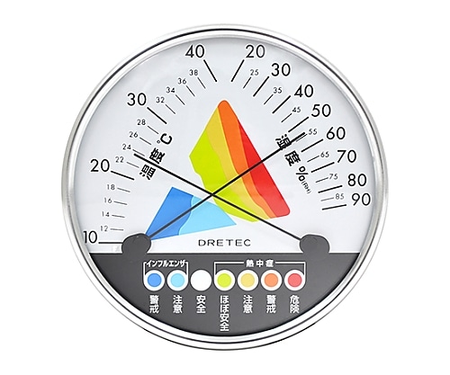 ドリテック 熱中症・インフルエンザ警告 温湿度計　O-311WT 1個（ご注文単位1個）【直送品】