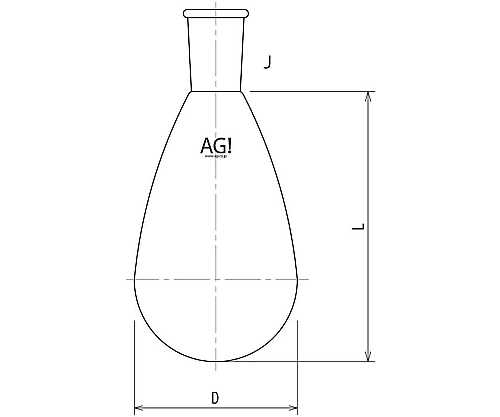 旭製作所 ナスフラスコ　25mL　15/25　3200-025-1L 1個（ご注文単位1個）【直送品】