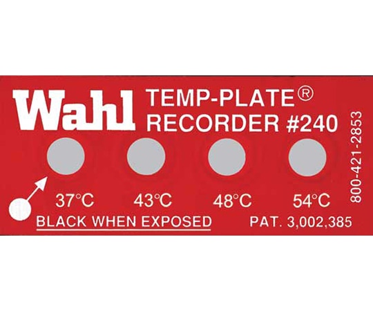 Wahl　instruments テンプ・プレート 44mm×19mm 4点表示 10枚入　240-037 1ケース（ご注文単位1ケース）【直送品】