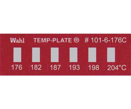 Wahl　instruments テンプ・プレート 29mm×10mm 6点表示 10枚入　101-6-176 1ケース（ご注文単位1ケース）【直送品】