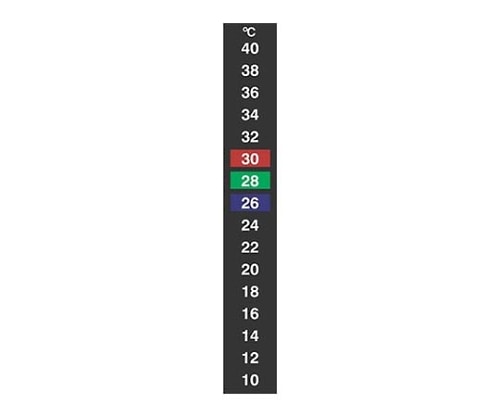 ミクロン 室内液晶温度シール（可逆性） 10～40℃ 1ケース（10枚入）　16LR 1ケース（ご注文単位1ケース）【直送品】