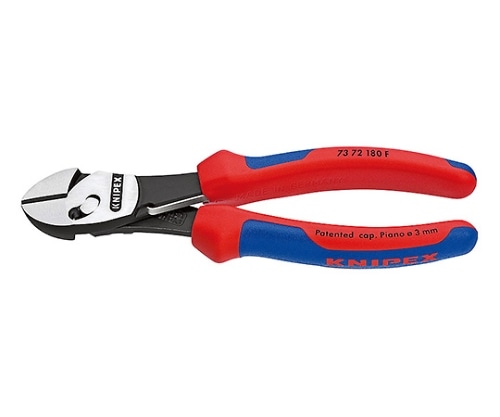 KNIPEX ツインフォースニッパー　バネ付　7372-180F 1本（ご注文単位1本）【直送品】