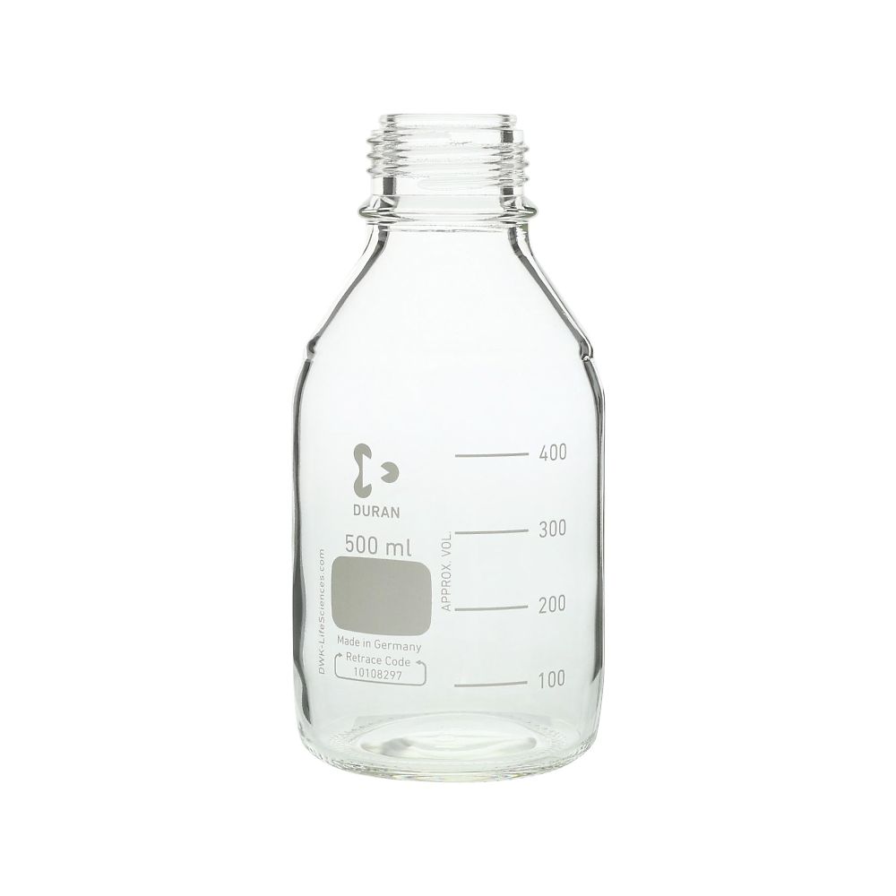 DWK Life Sciences ねじ口びん（メジュームびん） びんのみ 500mL 1箱（10個入）　017200-5005A 1箱（ご注文単位1箱）【直送品】