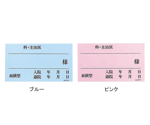 LIHITLAB ベッドプレートネームカード 1ブルー HS872 1パック（50枚入）　HS872-1 1パック（ご注文単位1パック）【直送品】