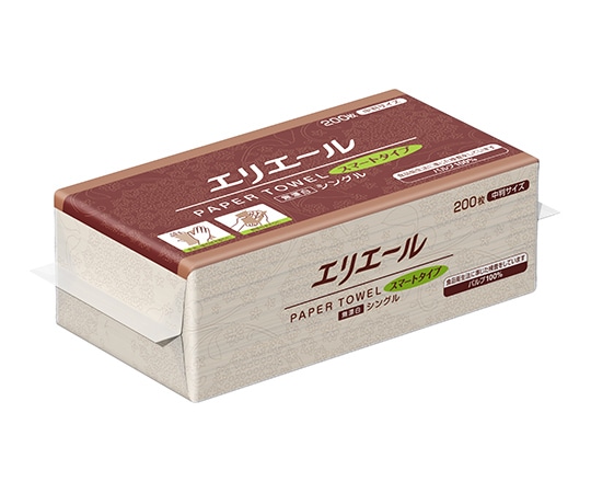 エリエール（大王製紙） エリエール　ペーパータオルスマートタイプ　無漂白シングル　200枚（中判）×30パック　703513 1ケース（ご注文単位1ケース）【直送品】