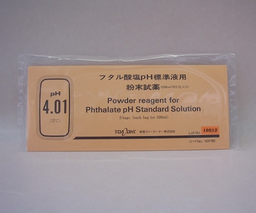 東亜ディーケーケー 標準液用粉末　pH4.01　500mL用　5個入　143F060 1箱（ご注文単位1箱）【直送品】