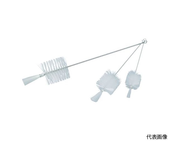 トラスコ中山 理化学ブラシ　瓶洗い用　ナイロン毛　ステンレス柄2号　TBP-S2N 1本（ご注文単位1本）【直送品】