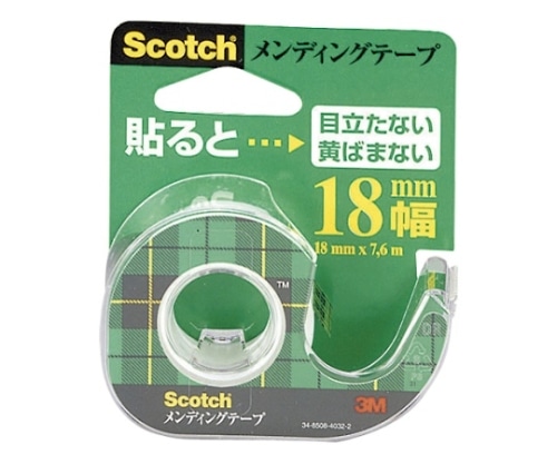 スリーエム スコッチ(R)メンディングテープ ディスペンサーつき 幅18mm　CM-18 1巻（ご注文単位1巻）【直送品】