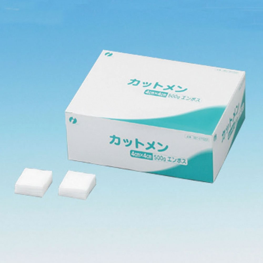 イワツキ カットメン 4×4cm 500g エンボス加工　001-011253 1箱（ご注文単位1箱）【直送品】