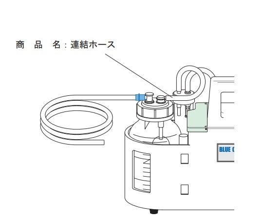 ブルークロス エマジンR小型吸引器用交換部品　連結ホース(18cm)　 1本（ご注文単位1本）【直送品】