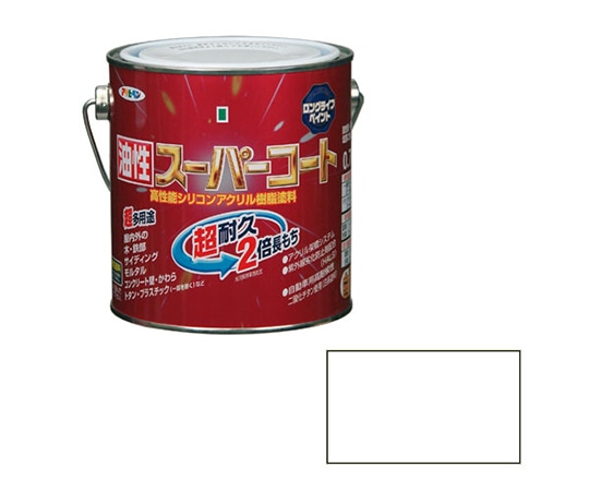 アサヒペン 油性スーパーコート 0.7L (ツヤ消し白)　 1個（ご注文単位1個）【直送品】