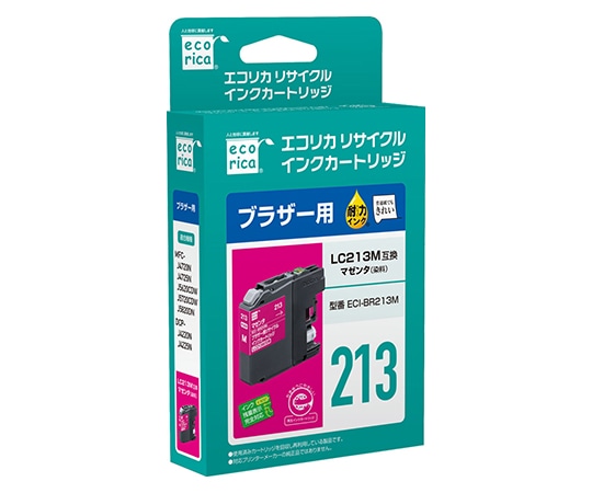 エコリカ ブラザー用リサイクルインクカートリッジ　マゼンタ　ECI-BR213M 1個（ご注文単位1個）【直送品】