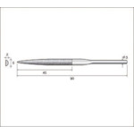 トラスコ中山 ナカニシ ダイヤモンドヤスリ(ラスター・ミニラスター専用) 全長90mm刃長45mm刃幅5.0mm（ご注文単位1本）【直送品】