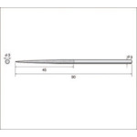 トラスコ中山 ナカニシ ダイヤモンドヤスリ(ラスター・ミニラスター専用) 全長90mm刃長45mm刃幅3mm（ご注文単位1本）【直送品】