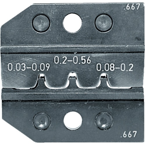 トラスコ中山 RENNSTEIG 圧着ダイス 624-667 ピンコンタクト 0.03-0.2（ご注文単位1組）【直送品】