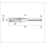 トラスコ中山 ナカニシ 電着ダイヤモンドヤスリ(軸径3mm)全長55mm刃長20mm刃幅5.5mm　477-2831（ご注文単位1本）【直送品】