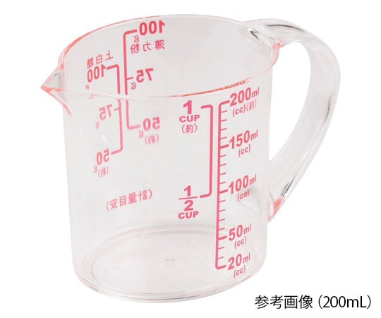 アズワン ENJOY　KITCHEN大きい目盛耐熱計量カップ200mL　C-4741 1個（ご注文単位1個）【直送品】