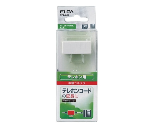 ELPA TEL用中継コネクタ6極2/4芯　TEA-001 1個（ご注文単位1個）【直送品】