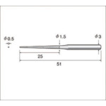 トラスコ中山 ナカニシ 電着ダイヤモンドヤスリ(軸径3mm)全長51mm刃長25mm刃幅0.5mm　477-2920（ご注文単位1本）【直送品】