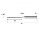 トラスコ中山 ナカニシ 電着ダイヤモンドヤスリ(軸径3mm)全長51mm刃長25mm刃幅0.5mm　477-2938（ご注文単位1本）【直送品】