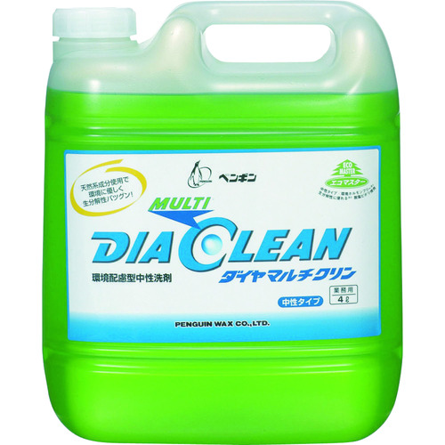 トラスコ中山 ペンギン 中性ダイヤマルチクリン 4L（ご注文単位1個）【直送品】