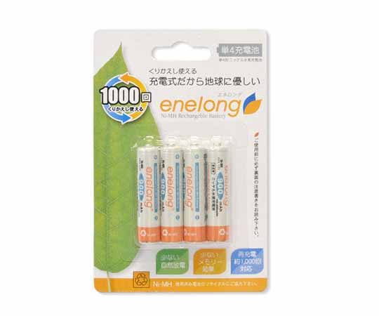 日本トラストテクノロジー ニッケル水素電池　enelong　単4×4本パック　EL08D4P4 1パック（ご注文単位1パック）【直送品】