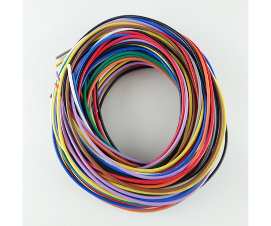 サンコー電商 UL1007AWG28電線（2m×10色入り）　UL1007AWG28-2X10 1袋（ご注文単位1袋）【直送品】