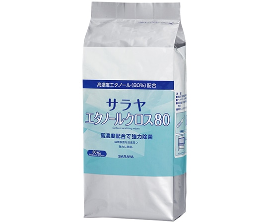 サラヤ エタノールクロス80 80枚入 詰替　44163 1個（ご注文単位1個）【直送品】