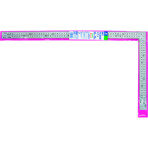 トラスコ中山 シンワ 曲尺中金普及型 ステン 60×30cm 表裏同目 8段目盛（ご注文単位1本）【直送品】