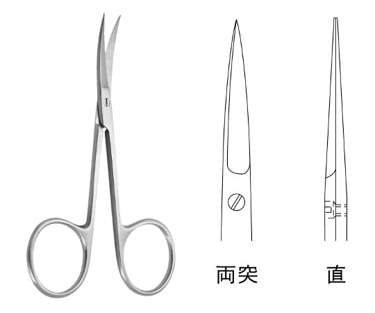 ジェイ・シー・ティ 眼科剪刀　JA04-0802 1個（ご注文単位1個）【直送品】