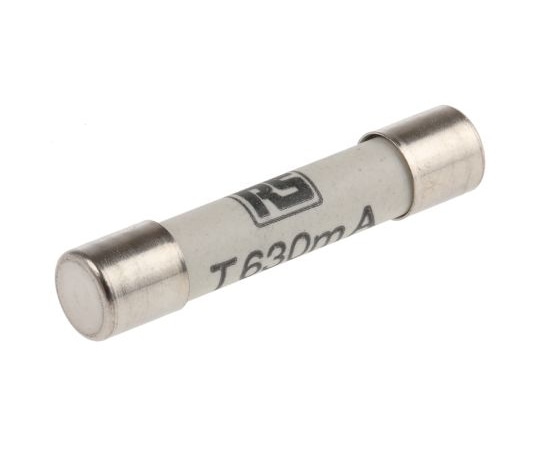 RS　Pro セラミック管ヒューズ 630mA （タイムラグ） 6.3x32mm 500V ac 1袋（10個入）　414-409 1袋（ご注文単位1袋）【直送品】