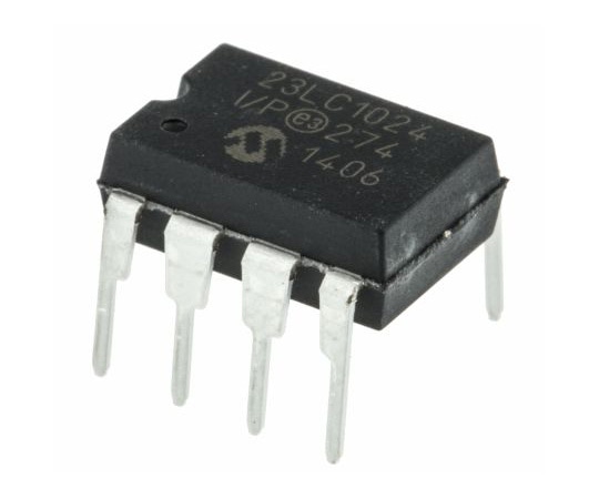 Microchip 1Mbit SRAM メモリ 128 Kワードx8ビット 2.5 to 5.5 V 8-Pin 5.5 V 1袋（2個入）　23LC1024-I/P 1袋（ご注文単位1袋）【直送品】