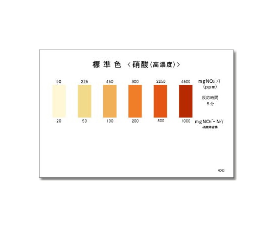 共立理化学研究所 パックテスト標準色 5pc 硝酸（高濃度）1袋（5枚入）　WAK-NO3(C)-SH5 1袋（ご注文単位1袋）【直送品】