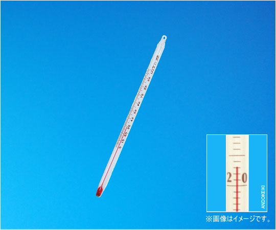 安藤計器製工所 赤液棒状温度計　-20～100℃（1℃）　全没　全長150mm　1-25-2 1本（ご注文単位1本）【直送品】