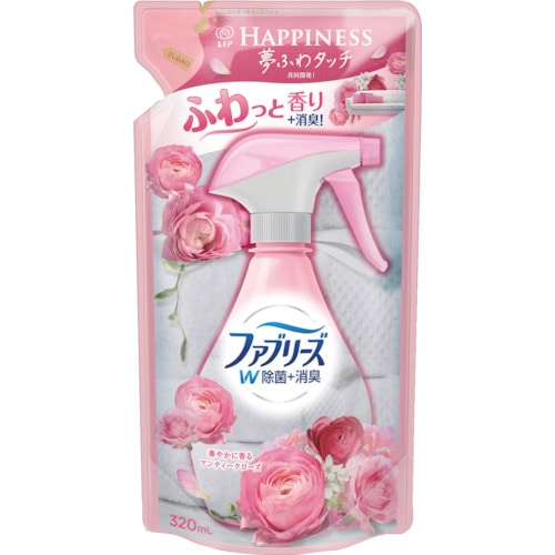 トラスコ中山 P＆G ファブリーズ with レノアハピネス アンティークローズ＆フローラルの香り つめかえ 320ml（ご注文単位1本）【直送品】