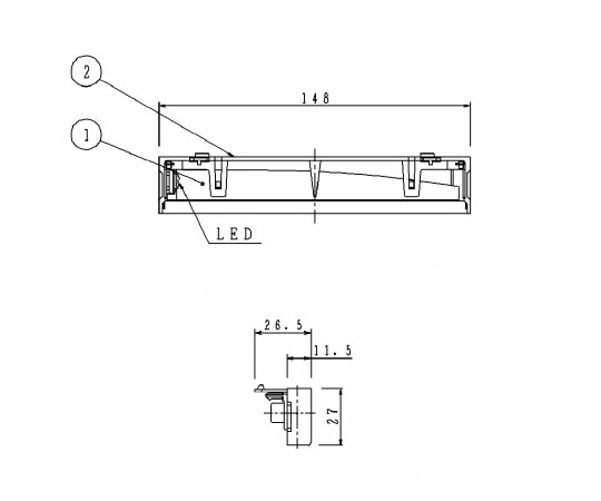 ライフソリューションズ LED誘導灯補修ランプ　FK91110 1個（ご注文単位1個）【直送品】