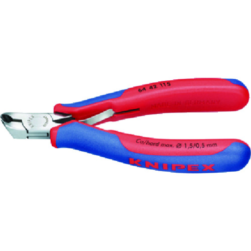 トラスコ中山 KNIPEX 6442-115 エレクトロニクスエンドカッティングニッパー（ご注文単位1個）【直送品】