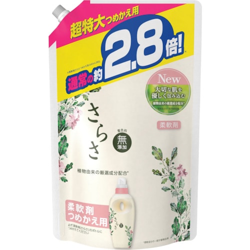 トラスコ中山 P＆G さらさ 柔軟剤 つめかえ 超特大 1，250ml 269-8353  (ご注文単位1本) 【直送品】