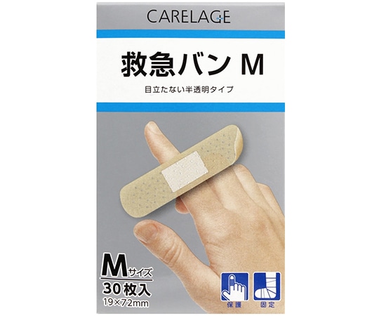 キョーリキ CARELAGE　救急バン　半透明タイプ　Mサイズ　30枚入　 1個（ご注文単位1個）【直送品】